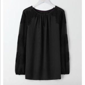 Boden Black Lace Detail Top 14